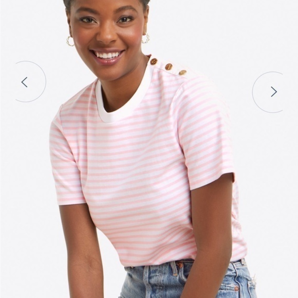 NWT! Draper James Crewneck TShirt in Mariner Stripe